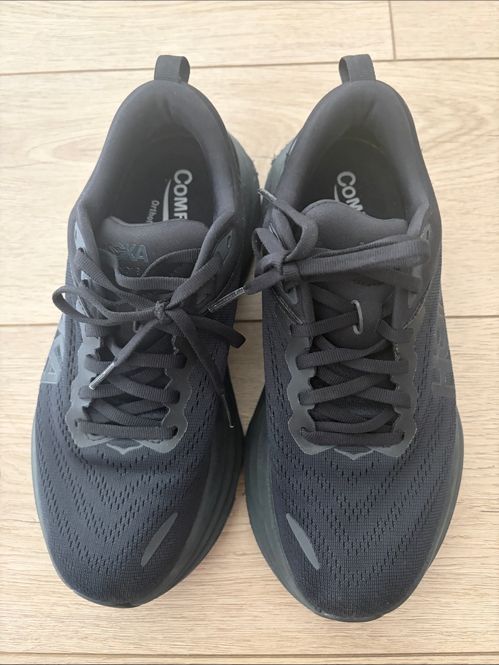 Hoka Bondi 8 Women's Black Athletic Running Shoes